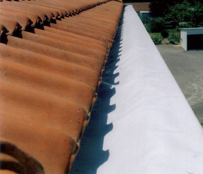 Reprise d’étanchéité sur toiture tuiles avec protection du faîtage pour prévenir les fuites réalisée par Batiétanche