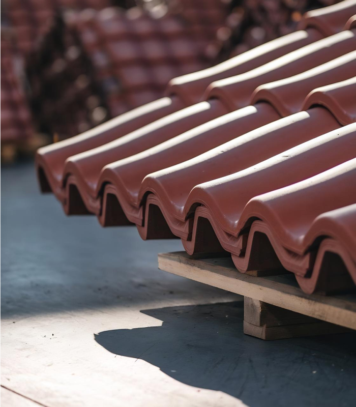 Tuiles de toiture prêtes à la pose pour travaux de couverture et entretien réalisés par BatiÉtanche